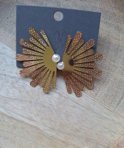 Waaier effect goud met parel