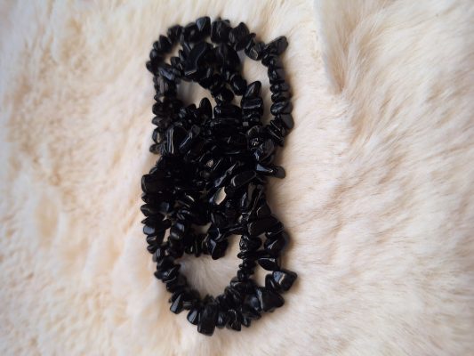Zwarte toermalijn edelsteen armband
