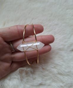 Bergkristal in open armband