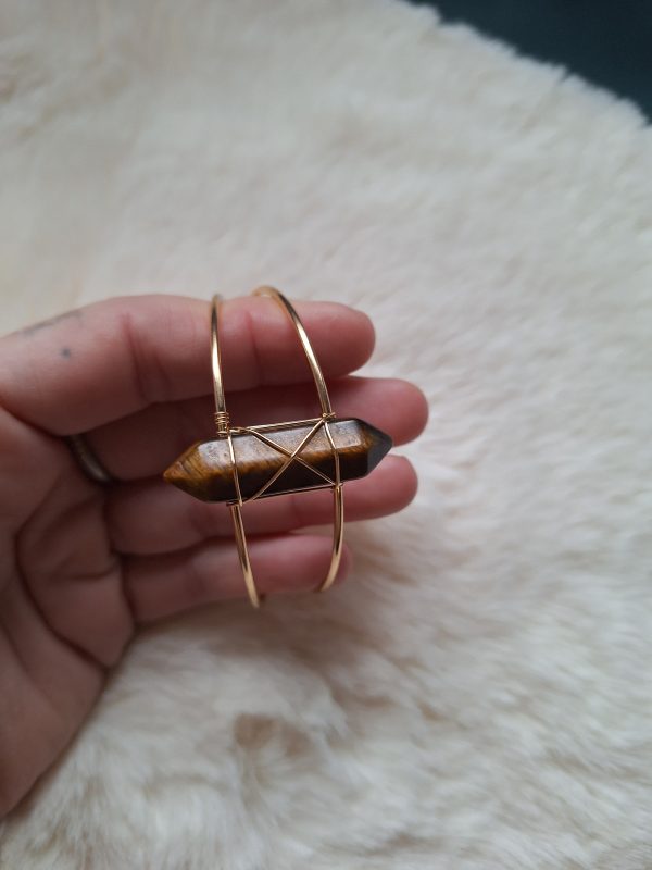 Tijgeroog oog met open armband