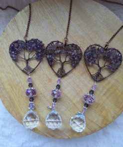 Amethist hart hanger levensboom