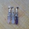 Rozenkwarts, Bergkristal,  Amethist, Hanger
