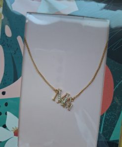 Goud met steentjes Mama