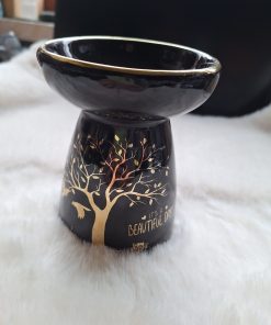Metallic Gold Tree Wit en zwart brander