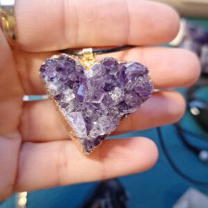 Amethist Hart hanger edelsteen
