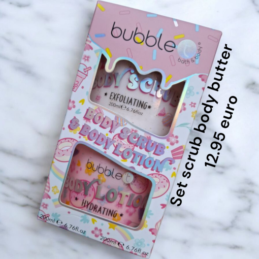 bubble scrub en body lotion setje