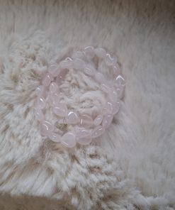 Rozenkwarts hart armband