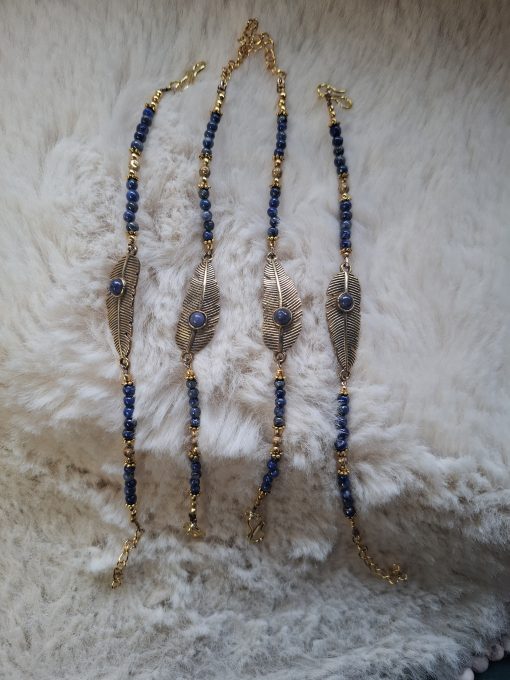 Lapis lazulli veer armband
