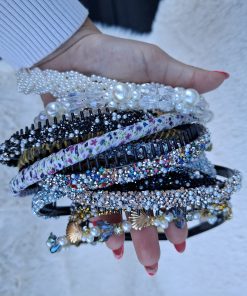 Leuke Haarbanden met leuke prints en glitter steentjes en schelpjes en parels
